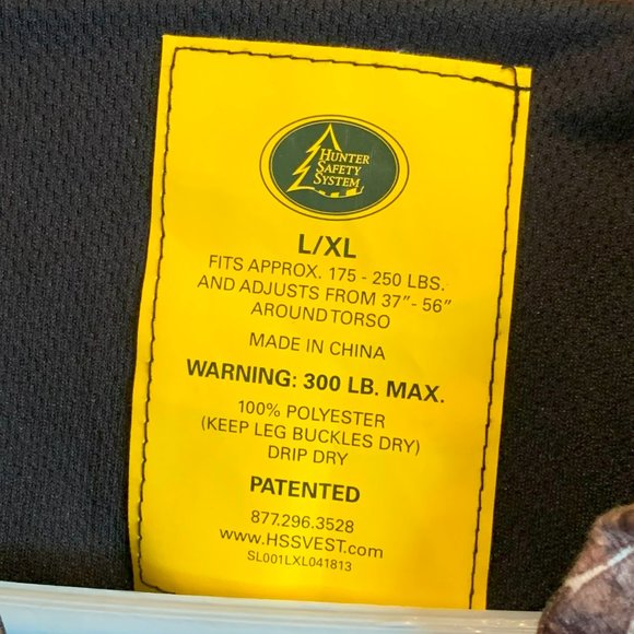 NWOT, HUNTER SAFETY SYSTEM VEST, L-XL, REALTREE CAMO PATTERN - Picture 3 of 6